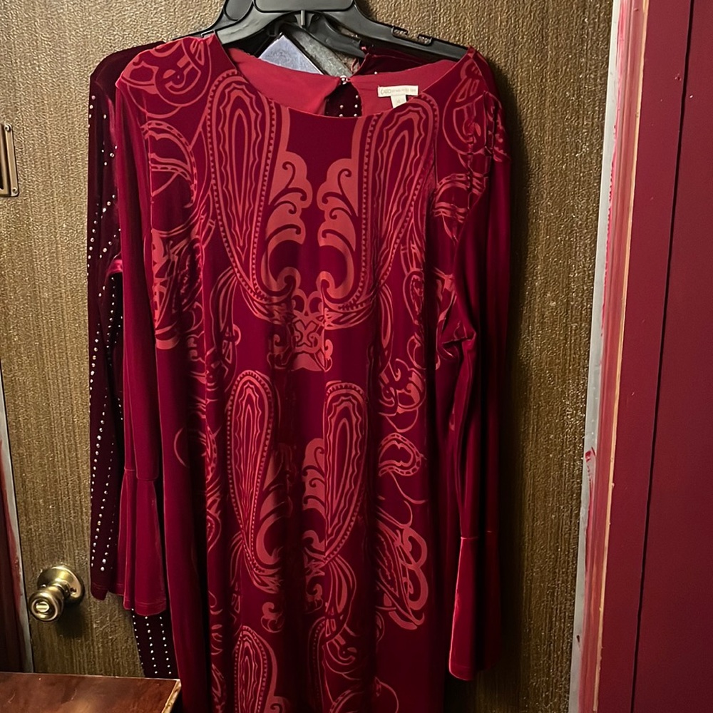Burgundy dress